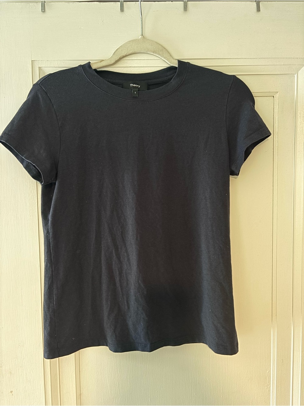 Theory Short Sleeve Crew Neck Tee Navy Blue Size S